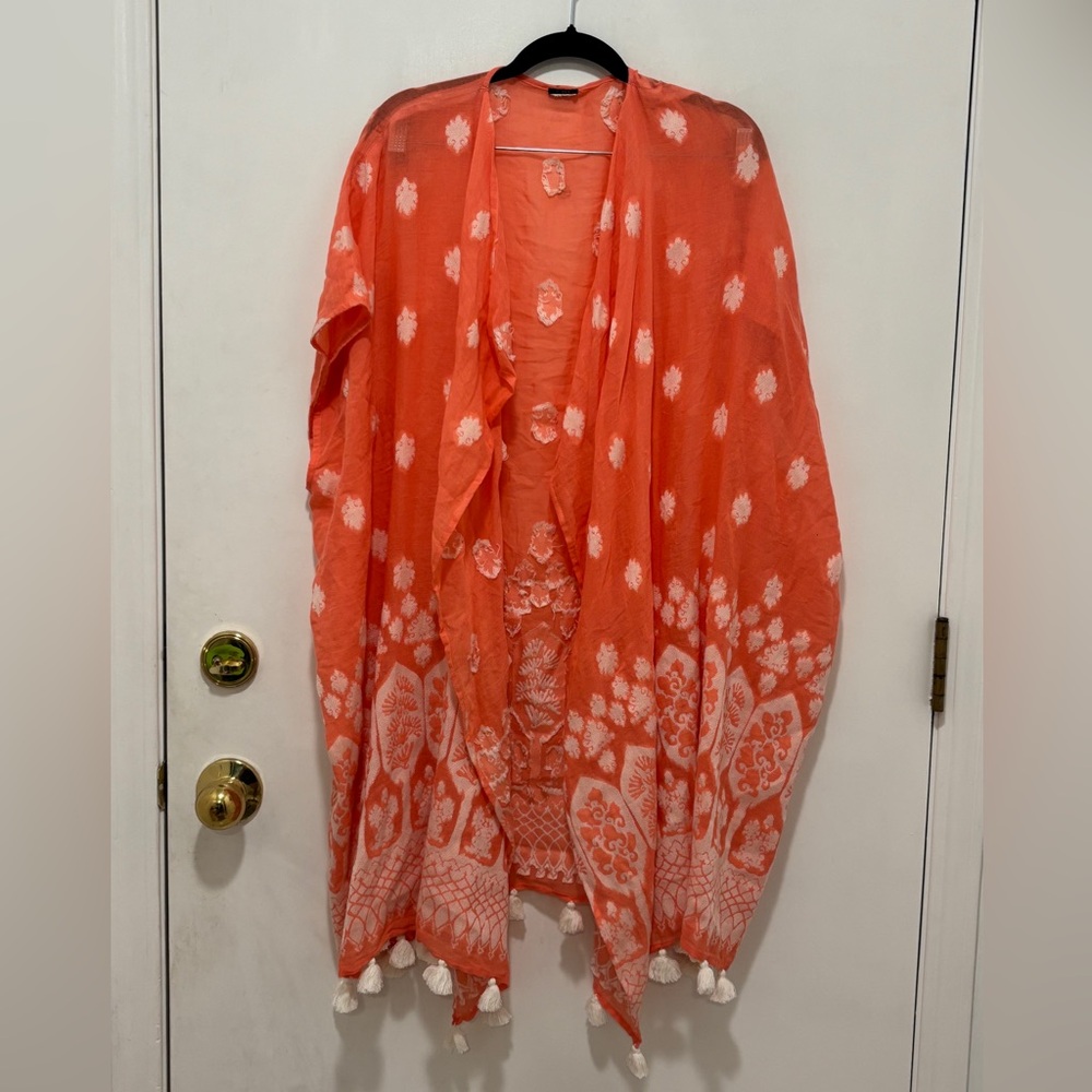 J. Crew Vibrant Orange Coverup Top
